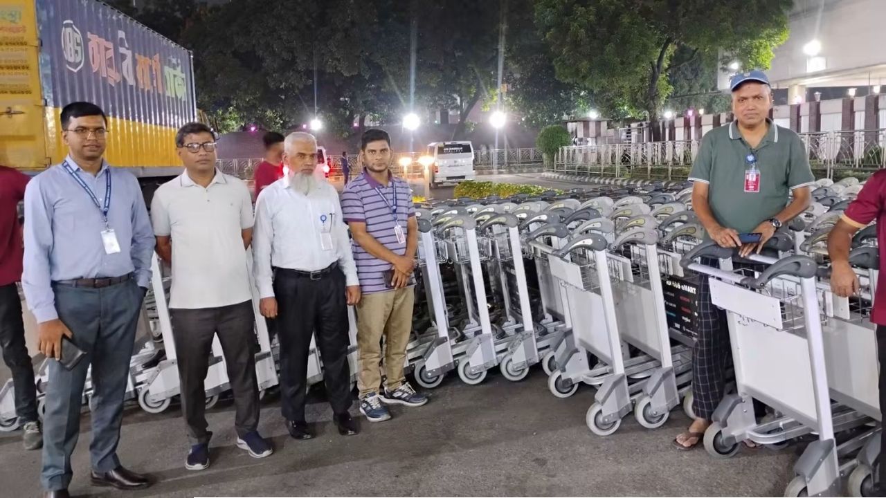 শাহজালাল বিমানবন্দরে নতুন ট্রলি সংযোজন 